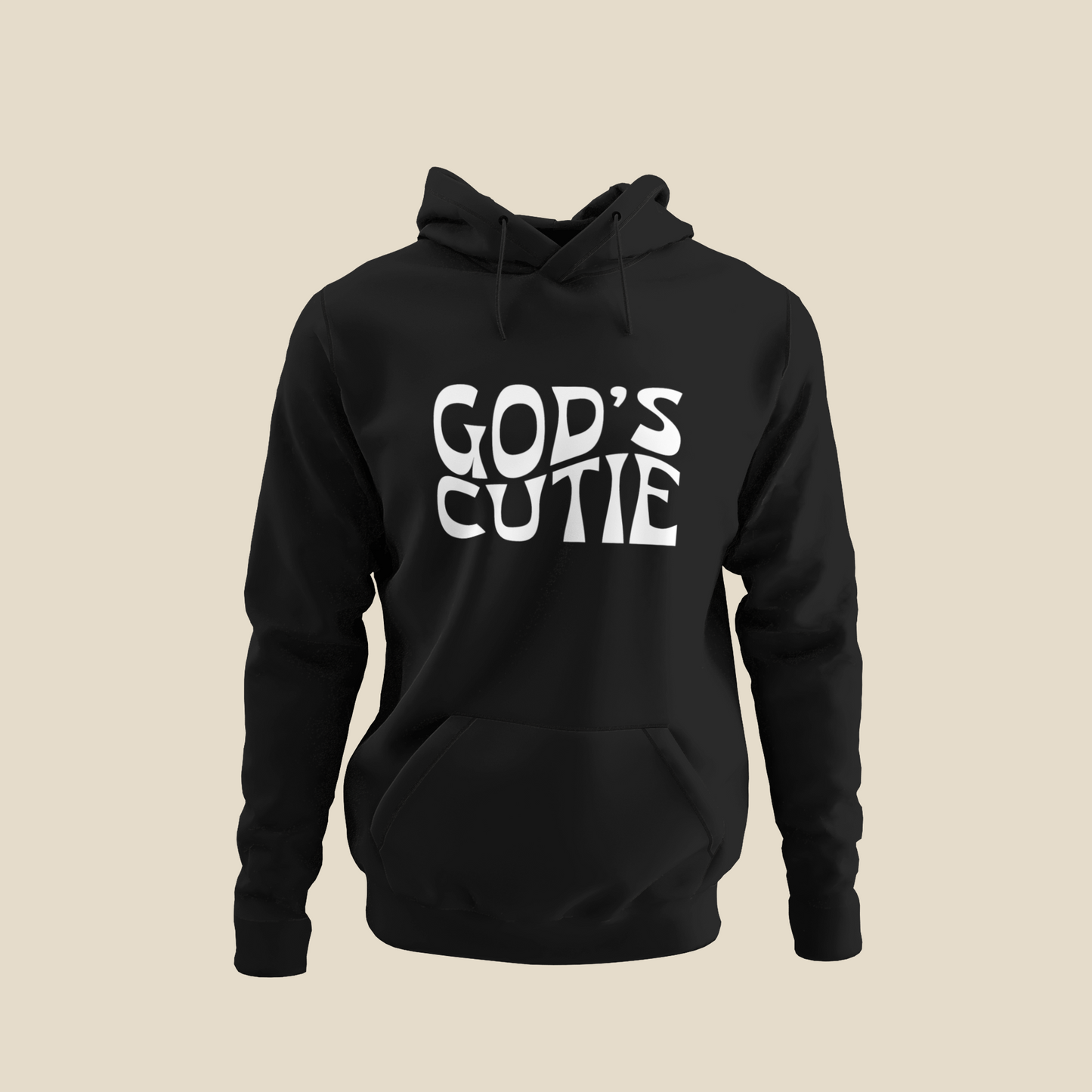 White Swirl God's Cutie Royal Blue Hoodie